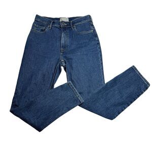 Everlane Womens Original Cheeky Jean 27R High Rise Straight Leg Blue Preppy